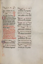 Missale: Fol. 181: Música para várias orações comuns, 1469.