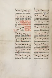 Missale: Fol. 189v: Música para várias orações, 1469.