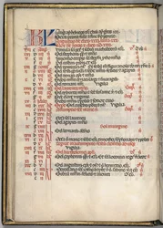 Missale: Fol. 6v: página do calendário de agosto, 1469.