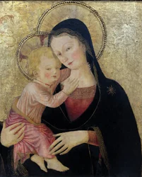 A Virgem e o Menino, pormenor. (pintura)