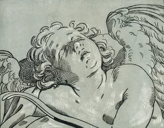 Um cupido adormecido, 1630-45.