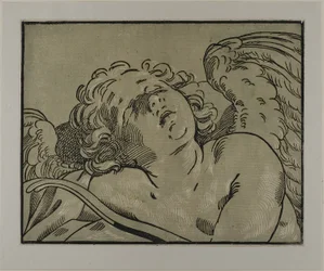 Busto de Cupido adormecido