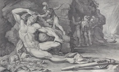 Placa 6: Ulisses enfiando uma estaca em chamas no olho de Polifemo, 1756