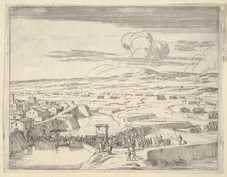 Após alguns dias de cerco com o exército francês, Francesco I d