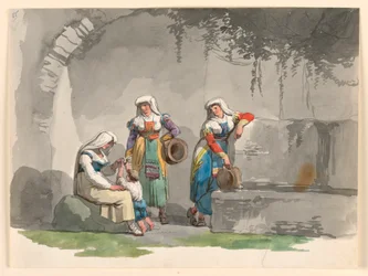 Desenho, Três mulheres sul-italianas, 1807-08