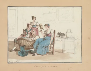 Família romana, estudo para trajes e costumes romanos