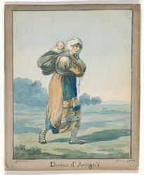 Mulher de Antigoli, ilustração para Trajes e costumes romanos