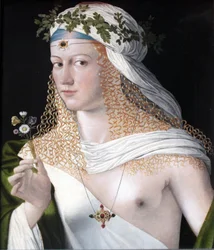 Retrato idealizado de uma cortesã como Flora