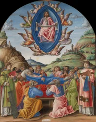 A morte da Virgem, 1485.