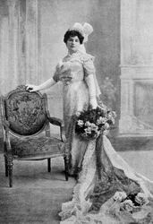 Baronesa Orczy, romancista, dramaturga e artista britânica de origem húngara, 1913.