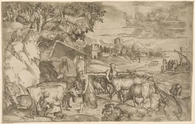 Paisagem com gado