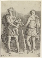 Perseu com dois putti e Hércules, visto de costas
