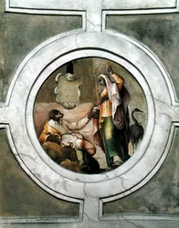 Representação de uma das Virtudes, do tecto da Capela Grimani (fresco)
