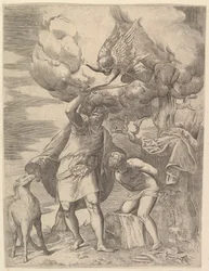 O anjo que fica no braço de Abraão, depois de 1552.