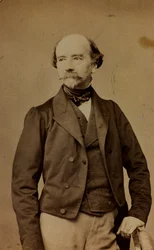 Retrato de Eugène-Emmanuel-Amaury Pineu-Duval, conhecido como Amaury-Duval, pintor francês; carte de visite