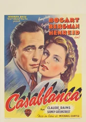 Um pôster belga anunciando o filme "Casablanca"