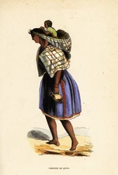 Mulher indígena americana de Quito, Equador