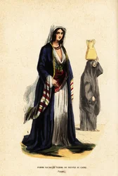 Mulher rica e mulher do povo, Cairo, Egito