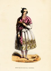 Jovem Mapuche da cidade de Concepción, Chile