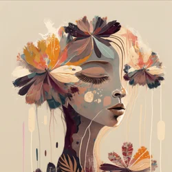 Retrato floral de sonho