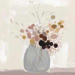 Arranjo floral em tons suaves