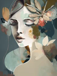 Mulher Floral Sereno