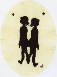 Twin Stars, 2009, tinta sobre papel