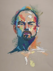 Estudo de cor 10, 2023 (pastel sobre papel)