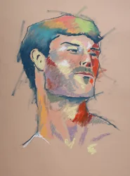 Estudo de cor 12, 2023 (pastel sobre papel)