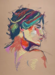 Estudo de cor 13, 2023 (pastel sobre papel)