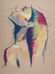 Estudo de cor 15, 2023 (pastel sobre papel)