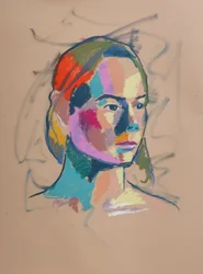 Estudo de cor 17, 2023 (pastel sobre papel)