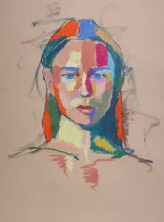 Estudo de cor 18, 2023 (pastel sobre papel)