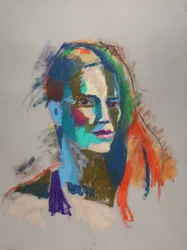 Estudo de cor 1, 2023 (pastel sobre papel)
