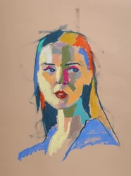 Estudo de cor 20, 2023 (pastel sobre papel)