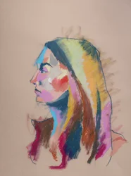 Estudo de cor 3, 2023 (pastel sobre papel)