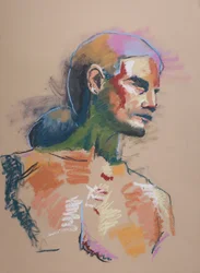 Estudo de cor 6, 2023 (pastel sobre papel)