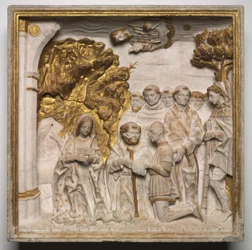 Pier Francesco Visconti, Tribunal de Saliceto, Adorando o Menino Jesus, pouco depois de 1484.