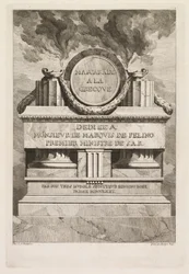 Mascarada Grega: Página de Dedicação, 1771.