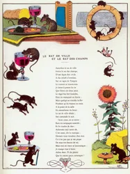 O rato da cidade e o rato do campo, ilustração de 