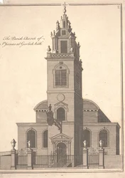 A Igreja Paroquial de St. James Garlickhythe, c.1750 (gravura)