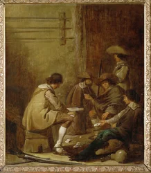 Jogadores de cartas num bar (pintura sobre tela)