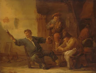 Interior de uma cabana de camponeses