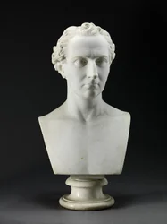 Busto de retrato do irmão do artista, o escultor John Gibson (1790-1866) 1837-38 (mármore de Carrara)