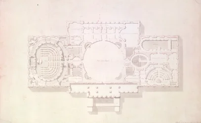 Plano da História Principal do Capitólio, EUA, 1806