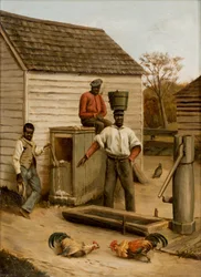 Luta de galos no terreiro da quinta, 1860