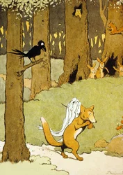 Renard e as enguias, ilustração de 