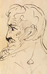 Estudo do Retrato, do Perfil de um Homem