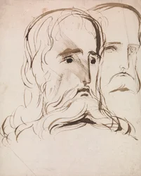 Estudo para a Cabeça de Cristo e um Apóstolo