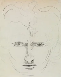 Estudo da Face Expressiva de um Homem